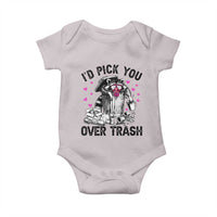 Valentine Racoon Trash Panda Baby Onesie I Would Pick You Over Trash