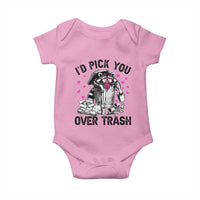 Valentine Racoon Trash Panda Baby Onesie I Would Pick You Over Trash