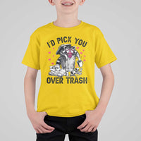 Valentine Racoon Trash Panda T Shirt For Kid I Would Pick You Over Trash