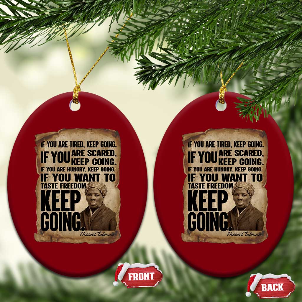 Harriet Tubman Quote Ceramic Ornament Black History African American