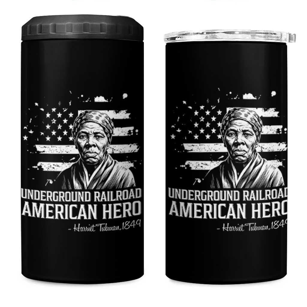 Harriet Tubman 4 in 1 Can Cooler Tumbler Underground Railroad American Hero History