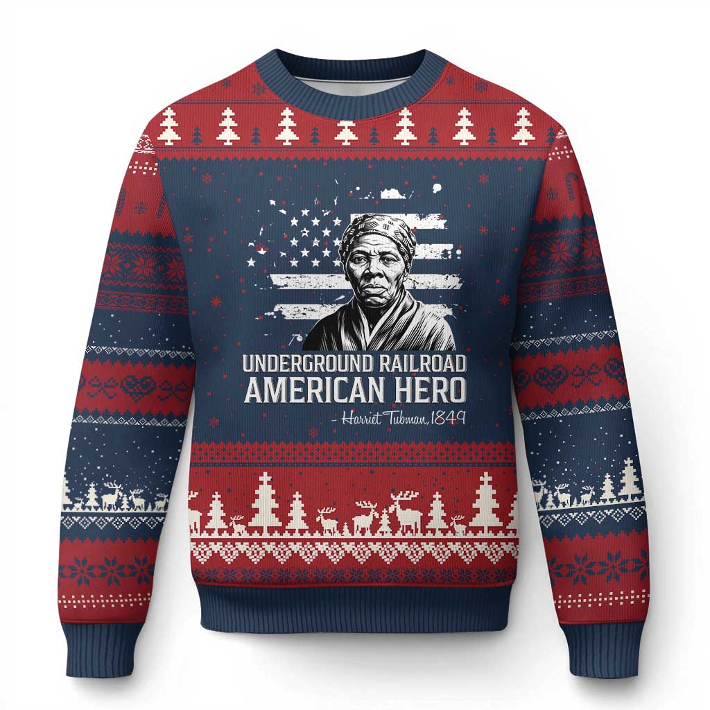 Harriet Tubman Ugly Christmas Sweater Underground Railroad American Hero History