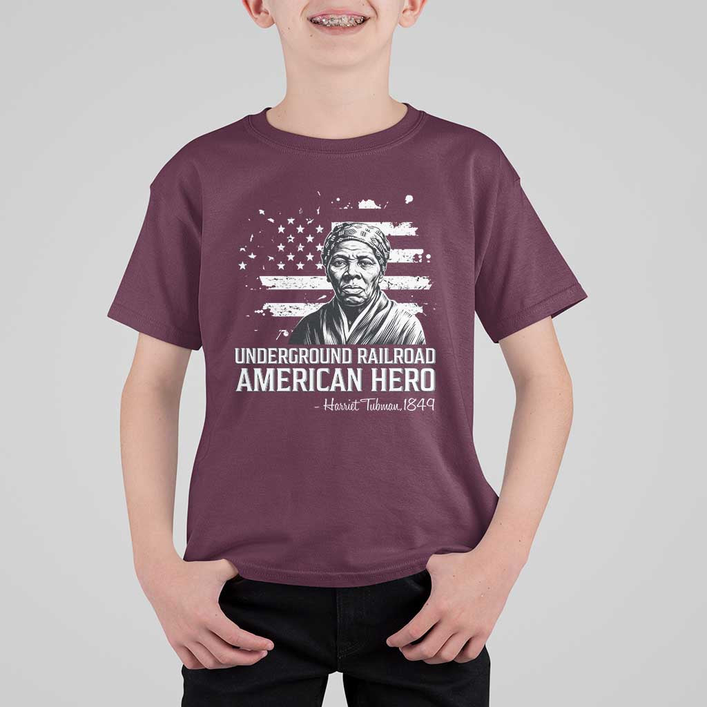 Harriet Tubman T Shirt For Kid Underground Railroad American Hero History