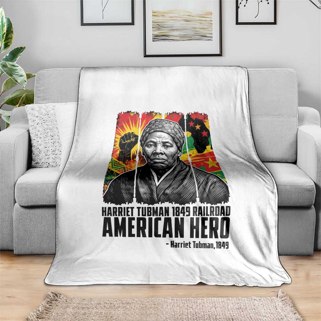 Harriet Tubman Black History Month Throw Blanket Underground Railroad American Hero History