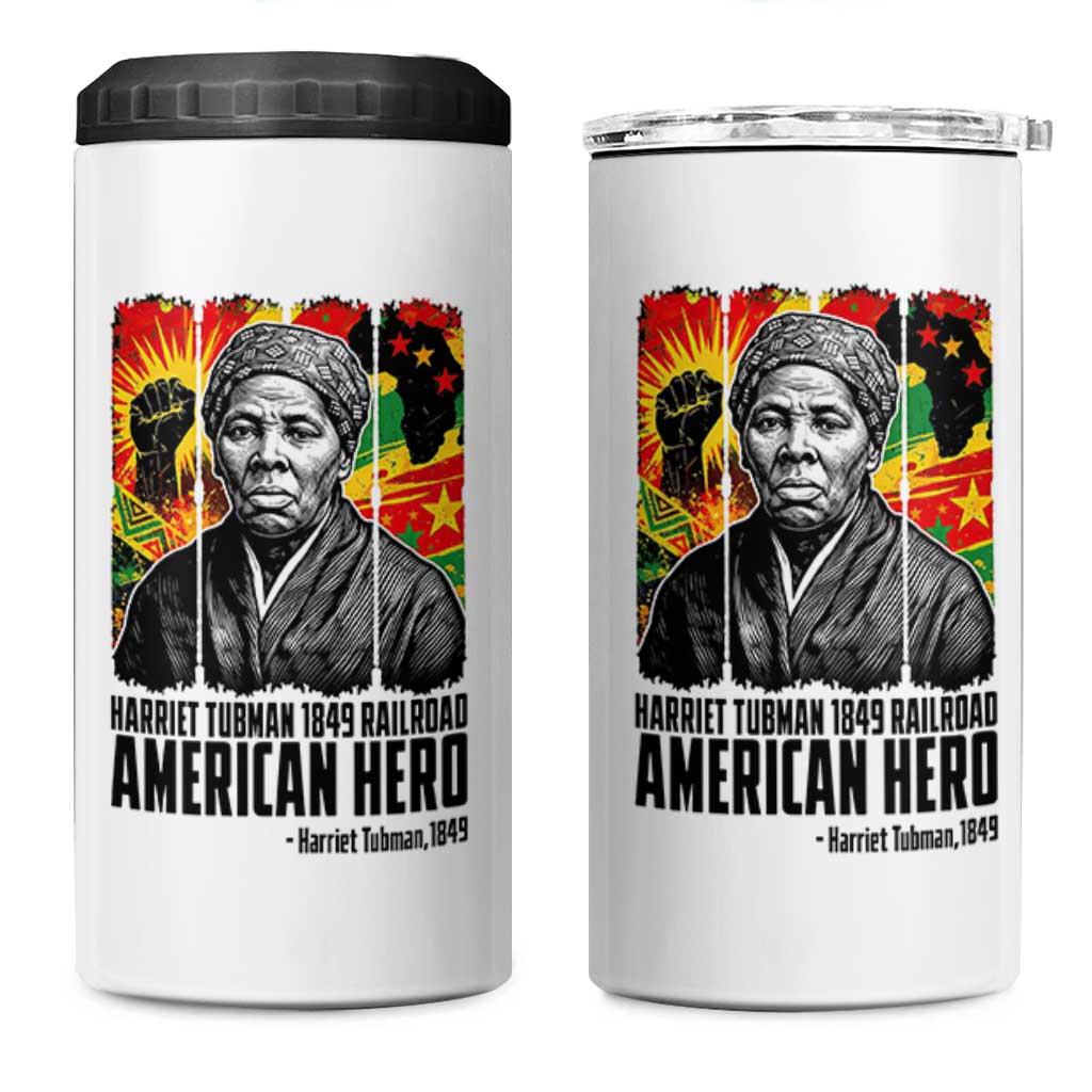 Harriet Tubman Black History Month 4 in 1 Can Cooler Tumbler Underground Railroad American Hero History