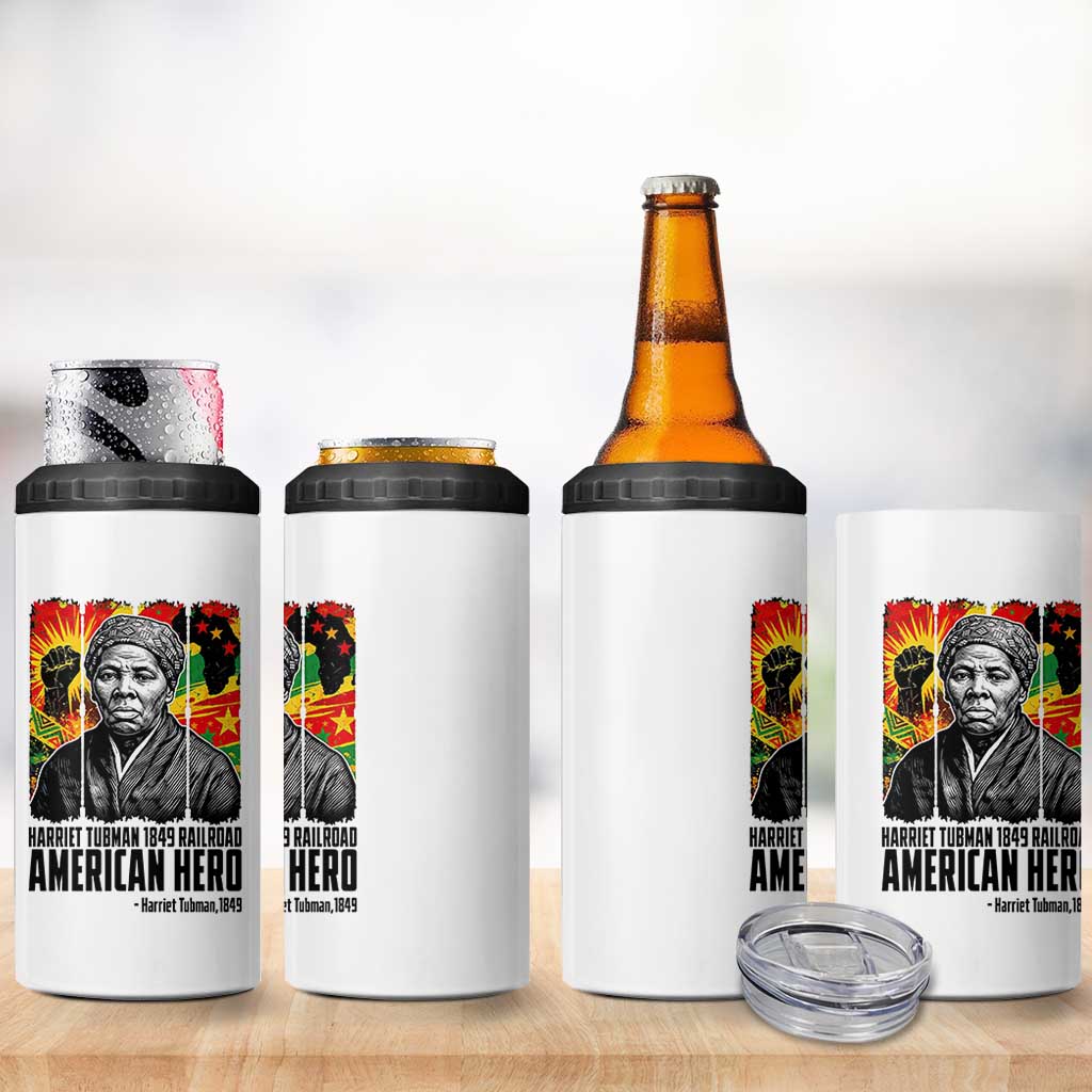 Harriet Tubman Black History Month 4 in 1 Can Cooler Tumbler Underground Railroad American Hero History
