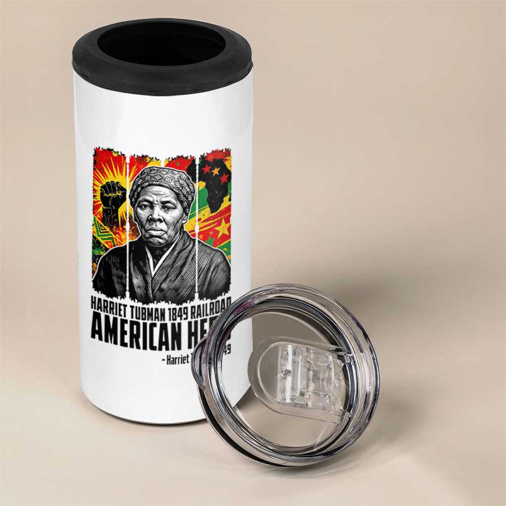 Harriet Tubman Black History Month 4 in 1 Can Cooler Tumbler Underground Railroad American Hero History