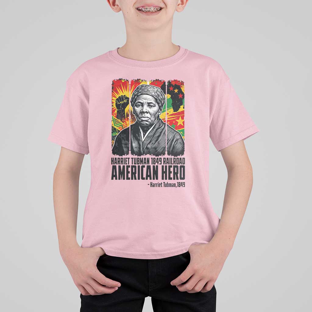 Harriet Tubman Black History Month T Shirt For Kid Underground Railroad American Hero History