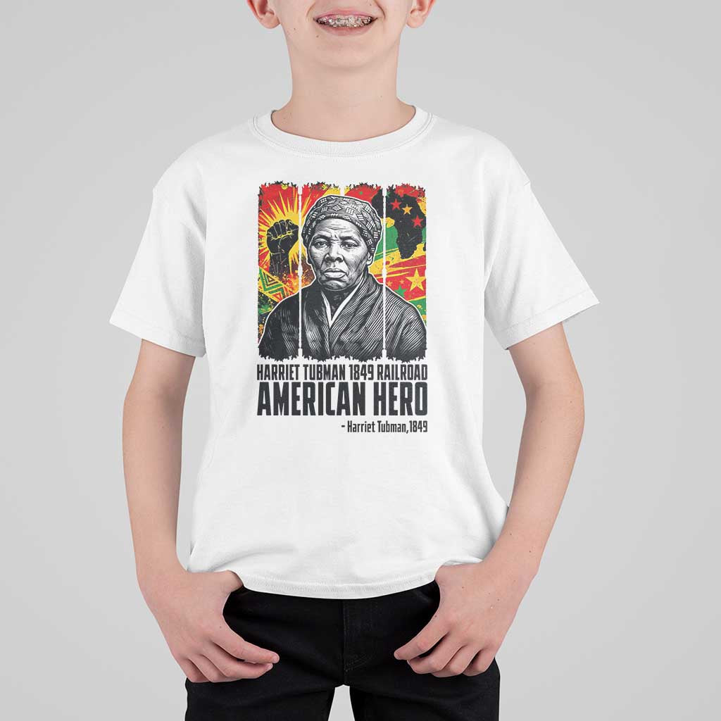Harriet Tubman Black History Month T Shirt For Kid Underground Railroad American Hero History