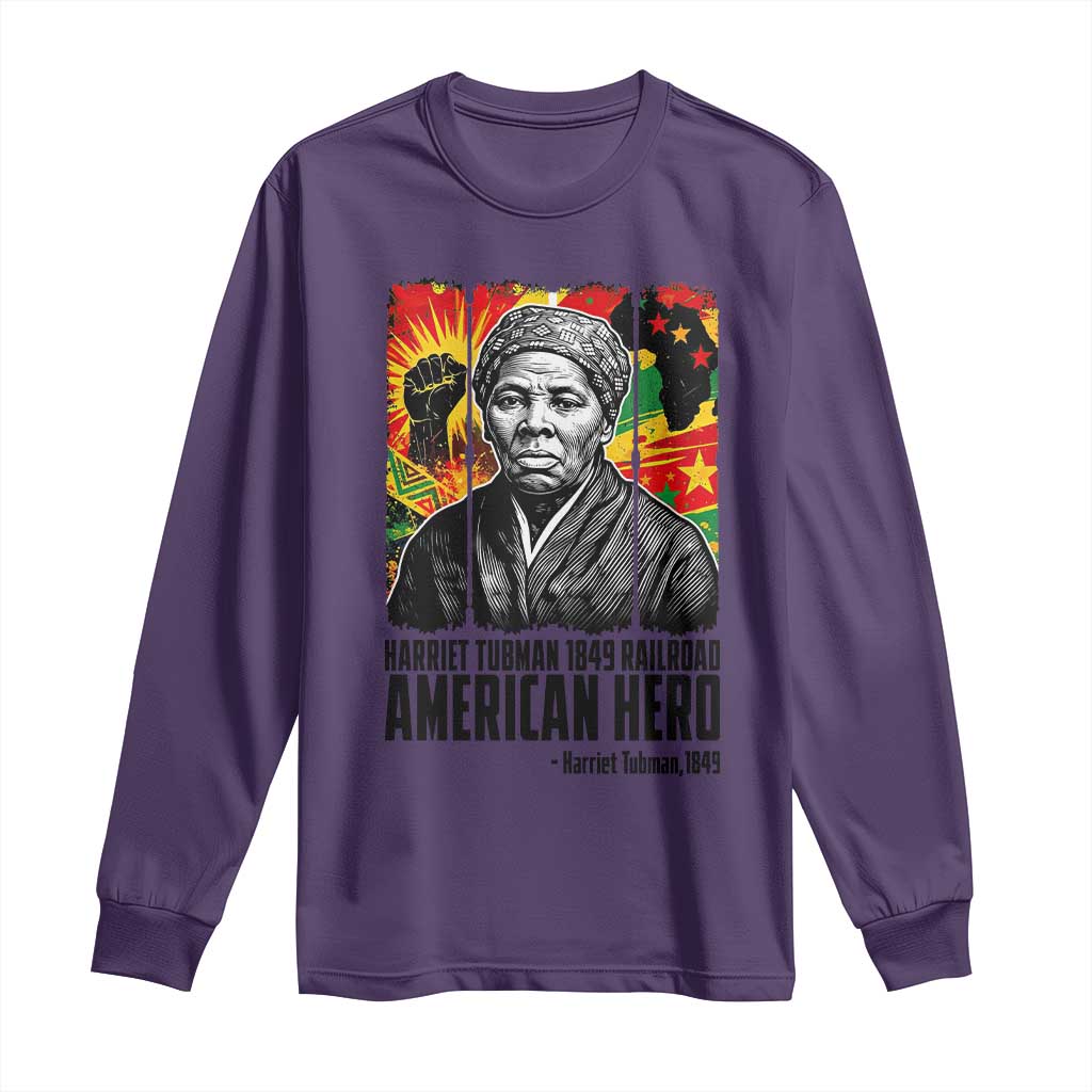 Harriet Tubman Black History Month Long Sleeve Shirt Underground Railroad American Hero History