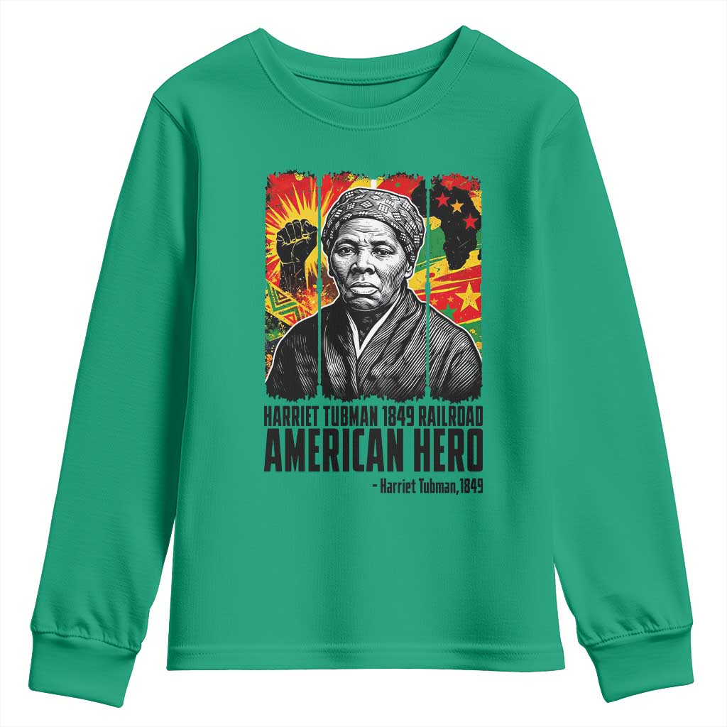 Harriet Tubman Black History Month Youth Sweatshirt Underground Railroad American Hero History