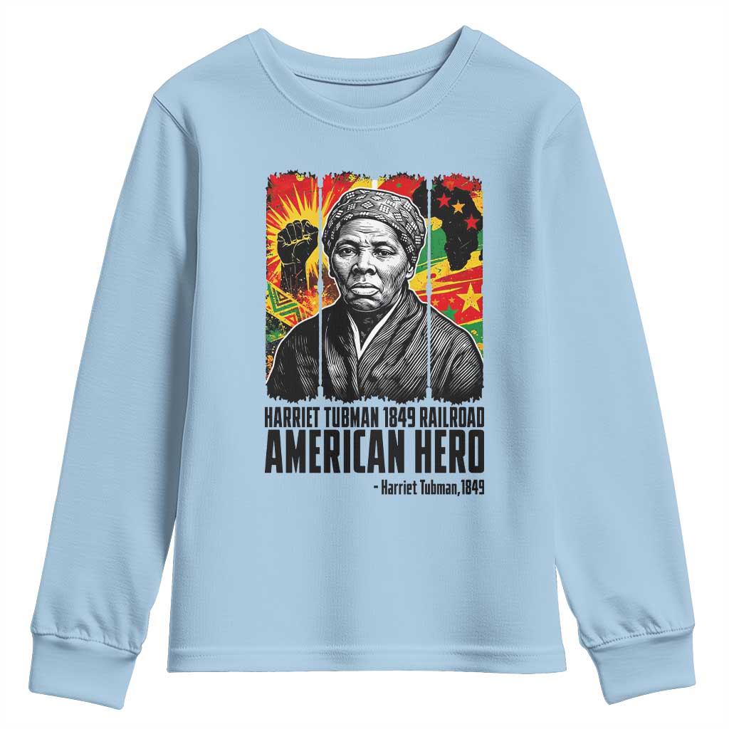 Harriet Tubman Black History Month Youth Sweatshirt Underground Railroad American Hero History