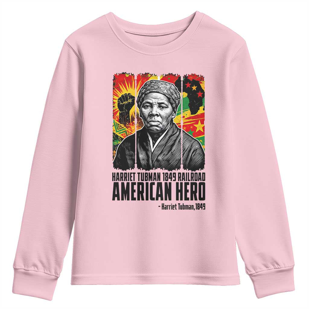 Harriet Tubman Black History Month Youth Sweatshirt Underground Railroad American Hero History
