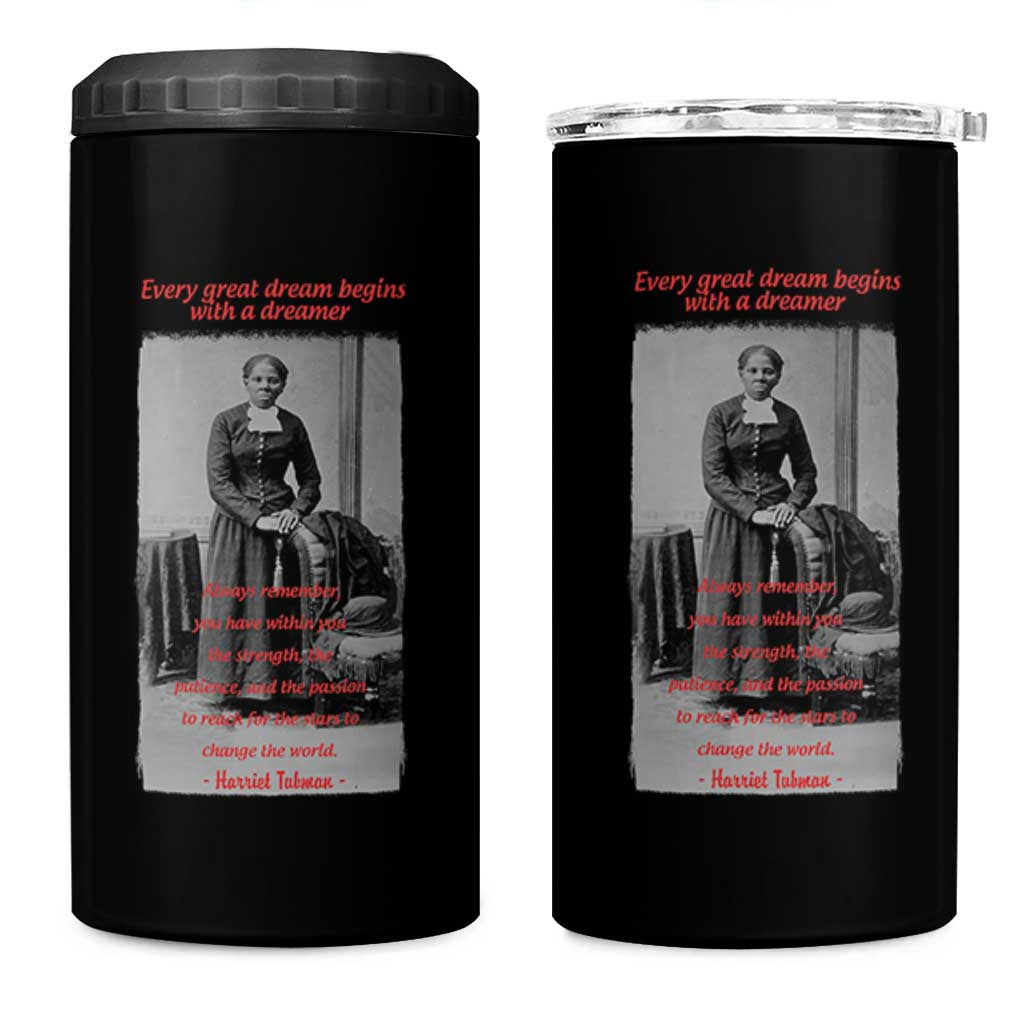 Harriet Tubman 4 in 1 Can Cooler Tumbler Black History Month