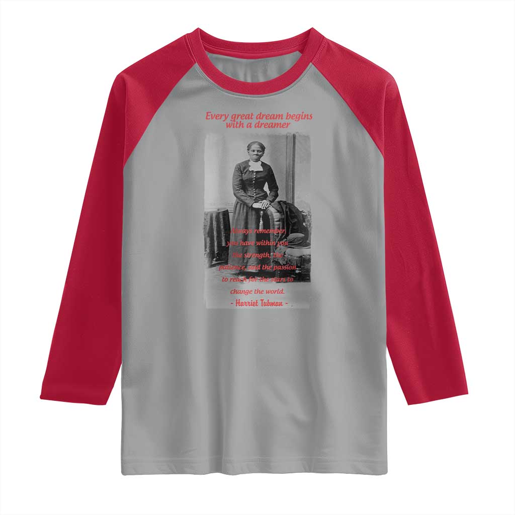 Harriet Tubman Raglan Shirt Black History Month