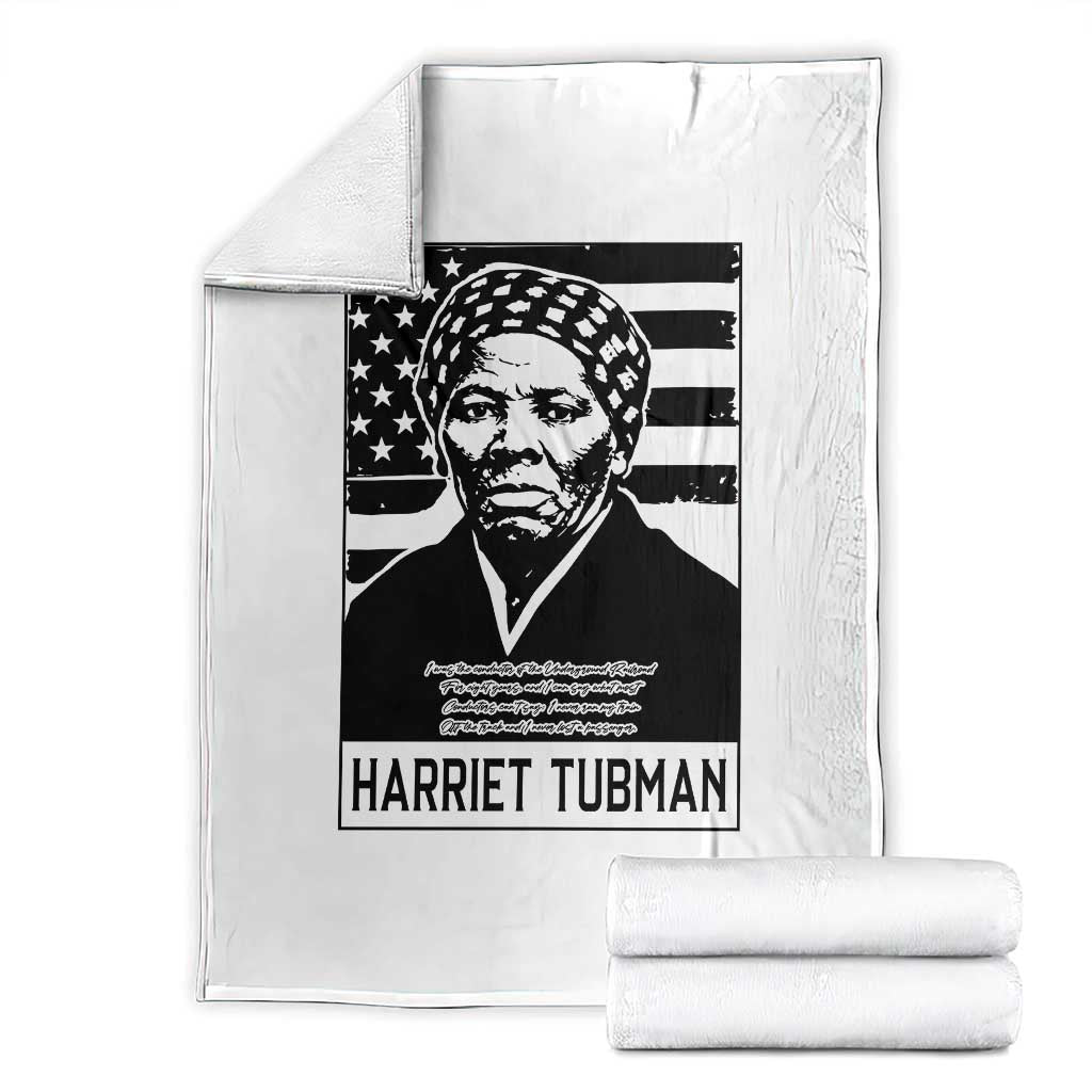 Harriet Tubman Quote Throw Blanket Black History Month