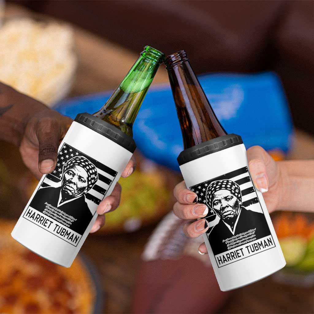 Harriet Tubman Quote 4 in 1 Can Cooler Tumbler Black History Month