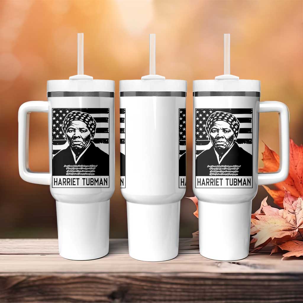 Harriet Tubman Quote Tumbler With Handle Black History Month
