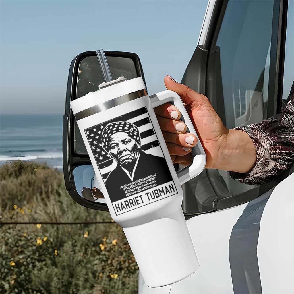 Harriet Tubman Quote Tumbler With Handle Black History Month