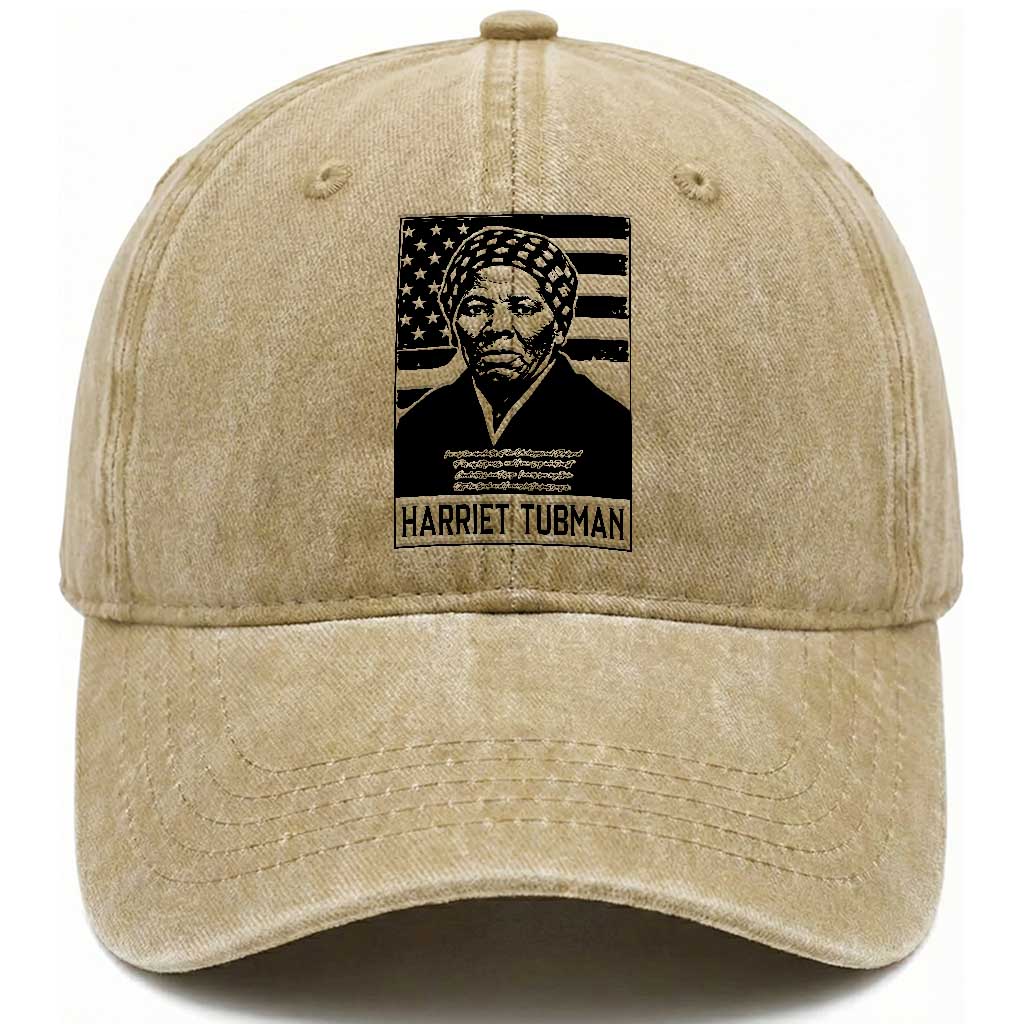 Harriet Tubman Quote Washed Cotton Baseball Cap Black History Month