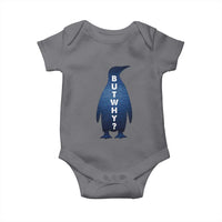 But Why Penguin Baby Onesie Funny Nihilist Hiking Meme
