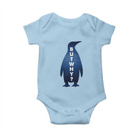 But Why Penguin Baby Onesie Funny Nihilist Hiking Meme