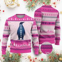 But Why Penguin Ugly Christmas Sweater Funny Nihilist Hiking Meme