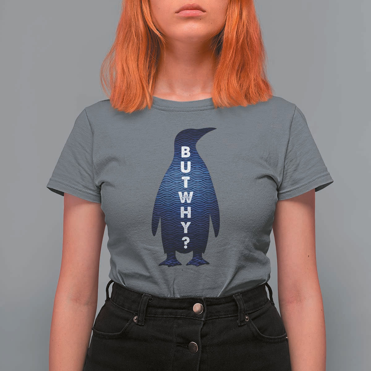 But Why Penguin T Shirt For Women Funny Nihilist Hiking Meme