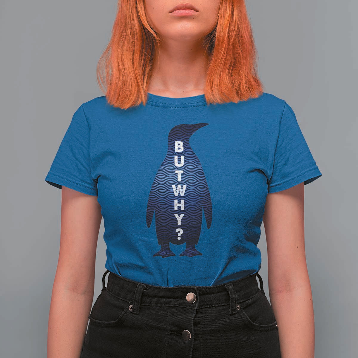 But Why Penguin T Shirt For Women Funny Nihilist Hiking Meme