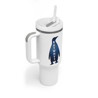 But Why Penguin Tumbler With Handle Funny Nihilist Hiking Meme