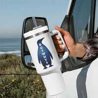 But Why Penguin Tumbler With Handle Funny Nihilist Hiking Meme