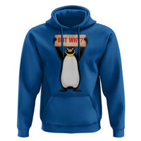 But Why Penguin Hoodie Funny Nihilist Penguin Hiking Meme