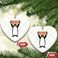 But Why Penguin Ceramic Ornament Funny Nihilist Penguin Hiking Meme