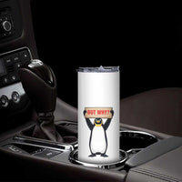 But Why Penguin Skinny Tumbler Funny Nihilist Penguin Hiking Meme