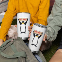 But Why Penguin Tumbler Cup Funny Nihilist Penguin Hiking Meme