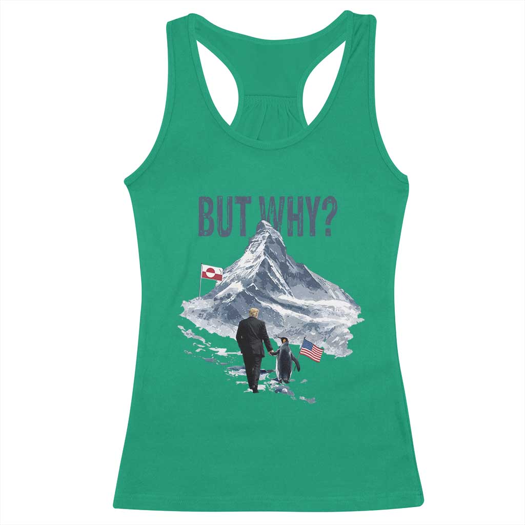 But Why Penguin Racerback Tank Top Head Towards The Mountains Penguin Meme