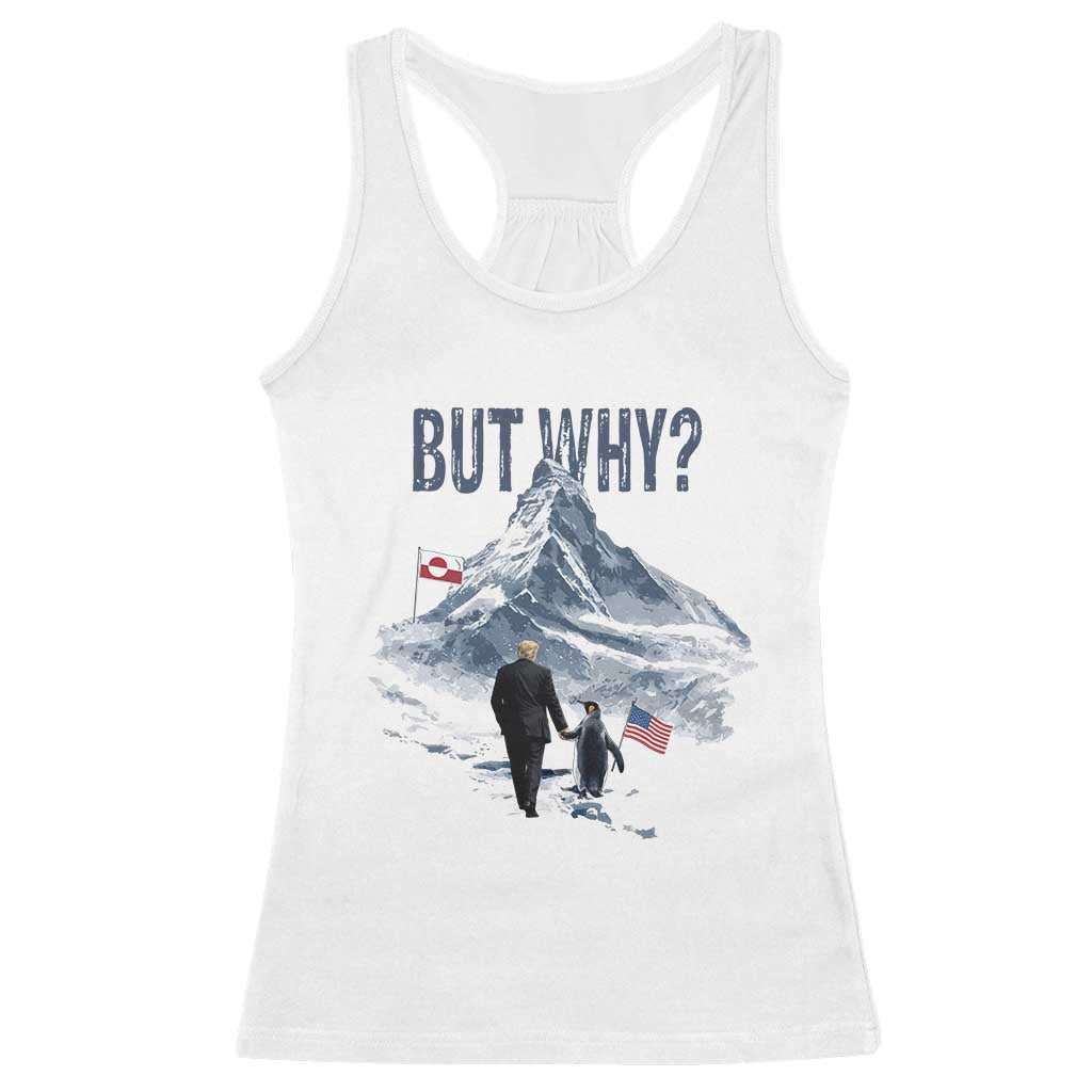 But Why Penguin Racerback Tank Top Head Towards The Mountains Penguin Meme