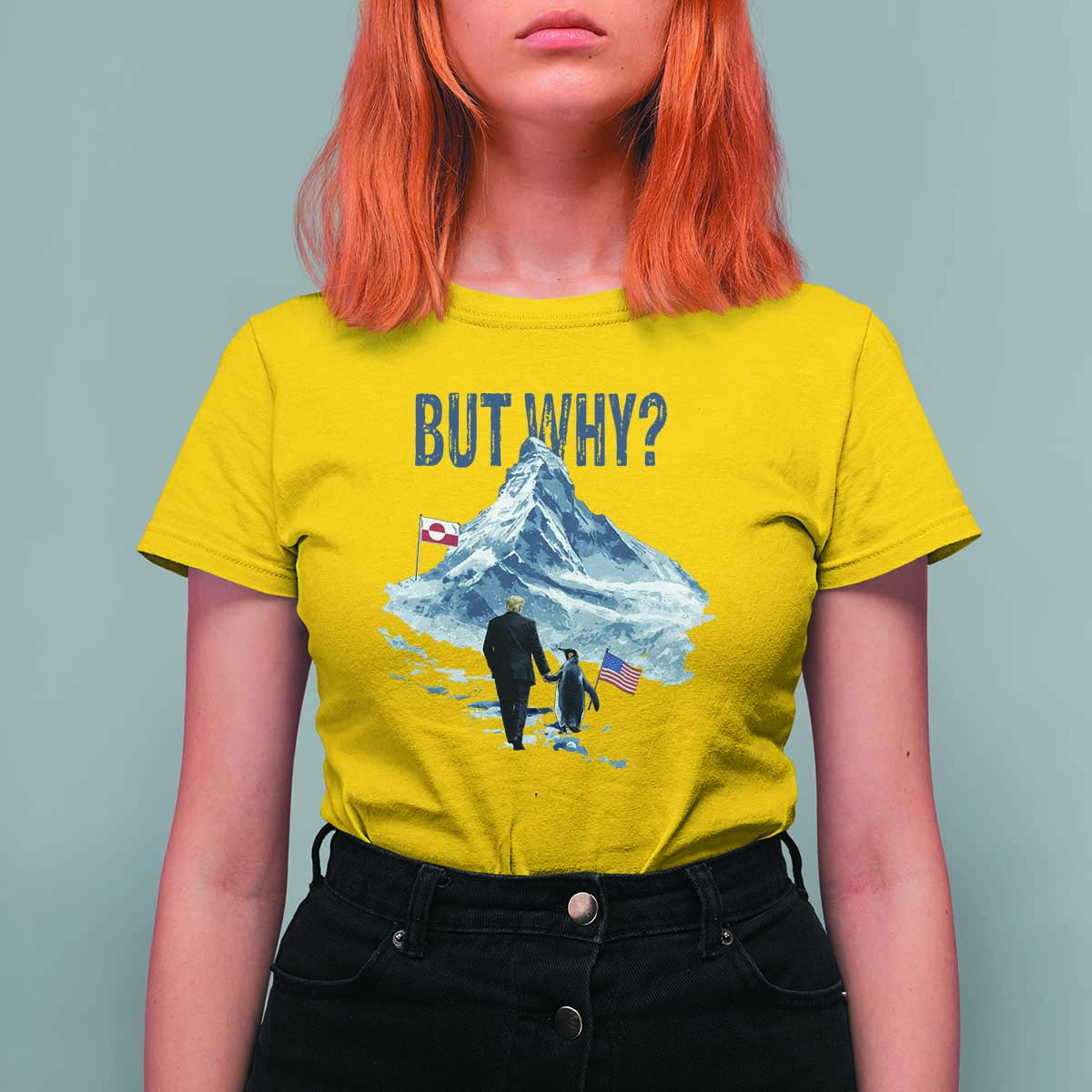But Why Penguin T Shirt For Women Head Towards The Mountains Penguin Meme