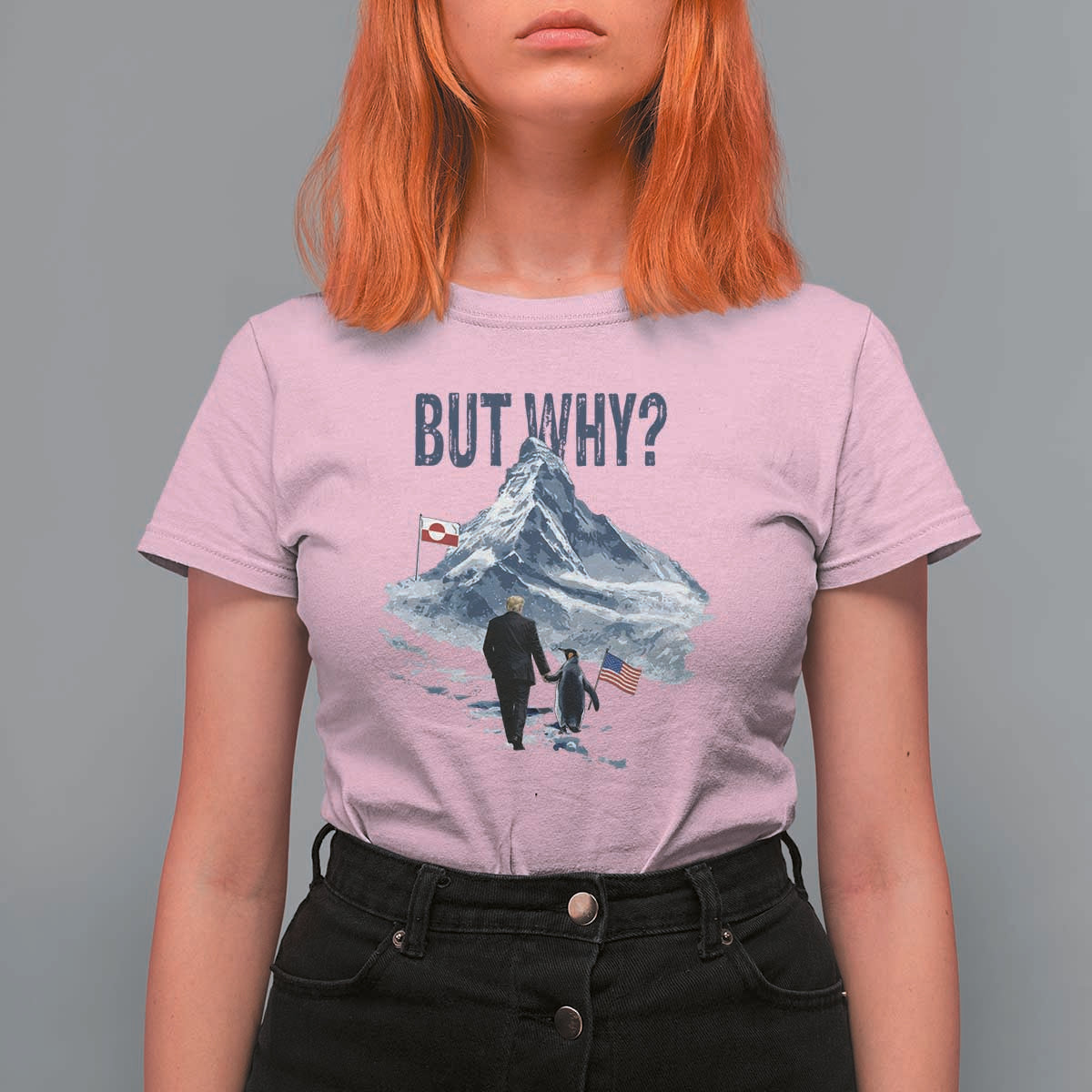 But Why Penguin T Shirt For Women Head Towards The Mountains Penguin Meme