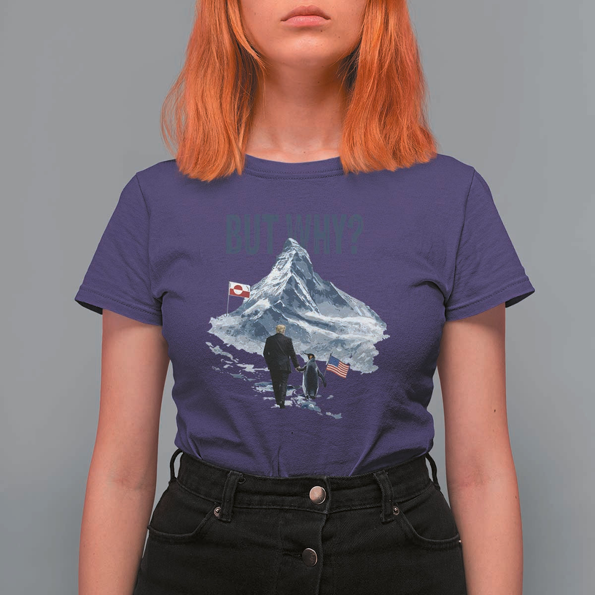 But Why Penguin T Shirt For Women Head Towards The Mountains Penguin Meme