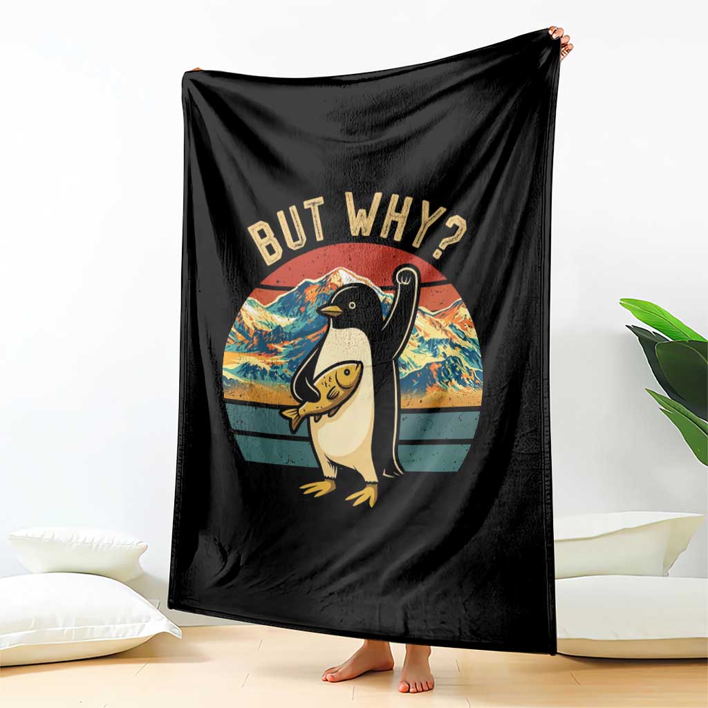But Why Penguin Throw Blanket Nihilist Penguin Mountain Hiking