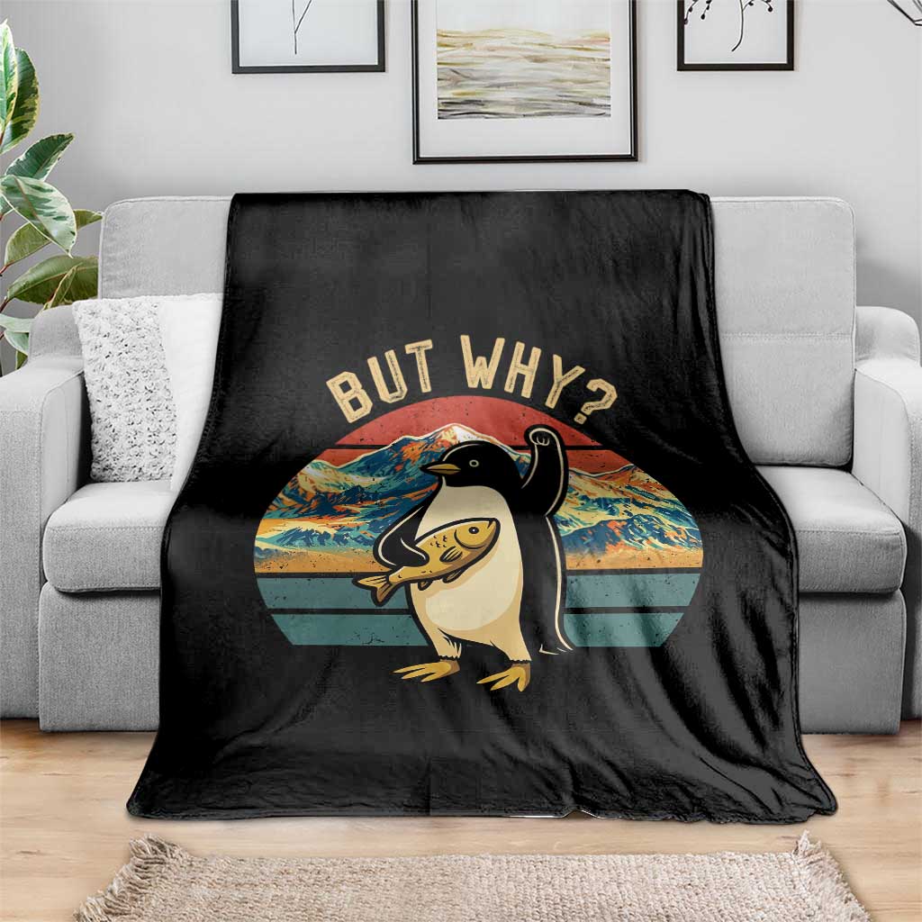 But Why Penguin Throw Blanket Nihilist Penguin Mountain Hiking
