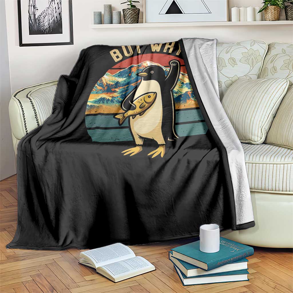But Why Penguin Throw Blanket Nihilist Penguin Mountain Hiking