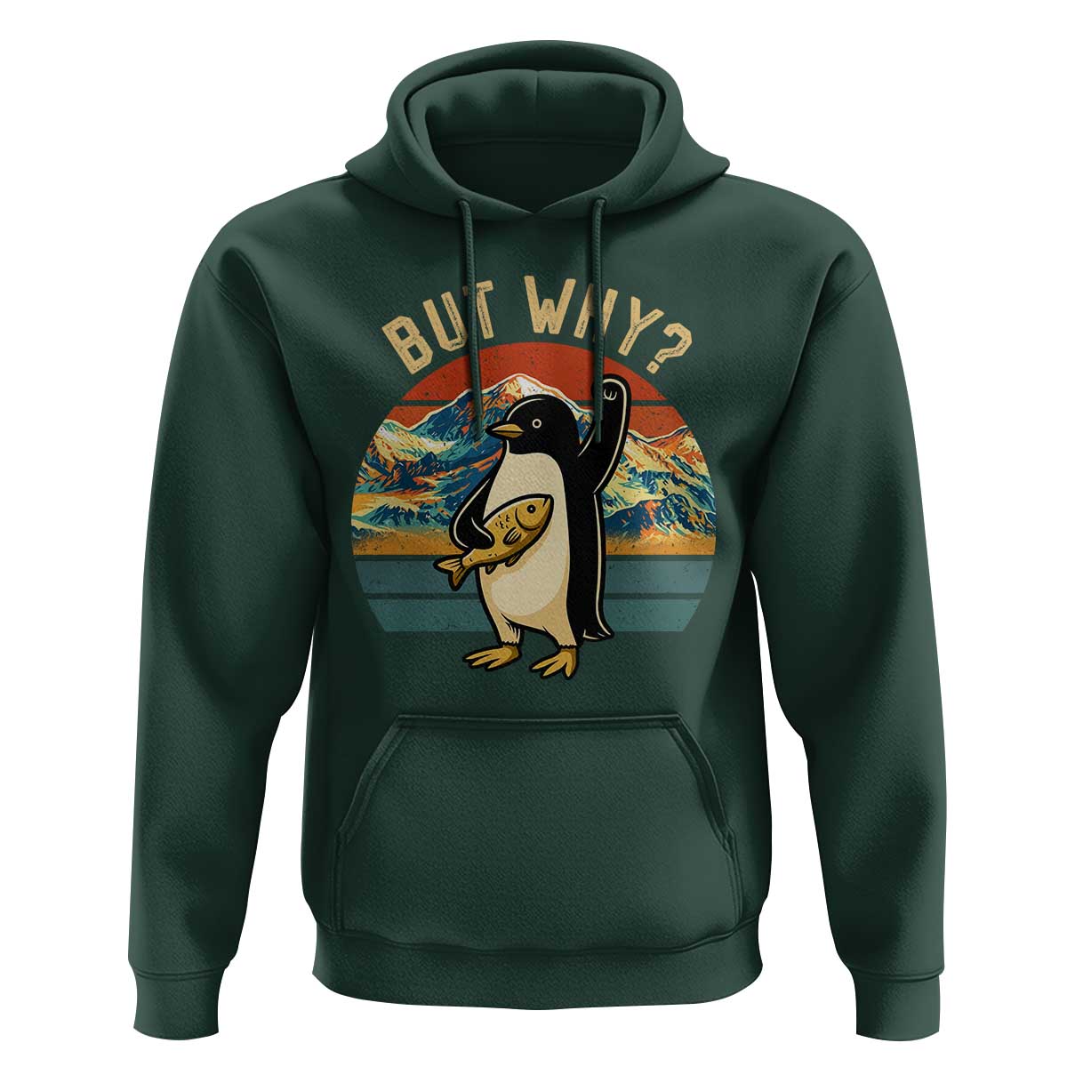 But Why Penguin Hoodie Nihilist Penguin Mountain Hiking
