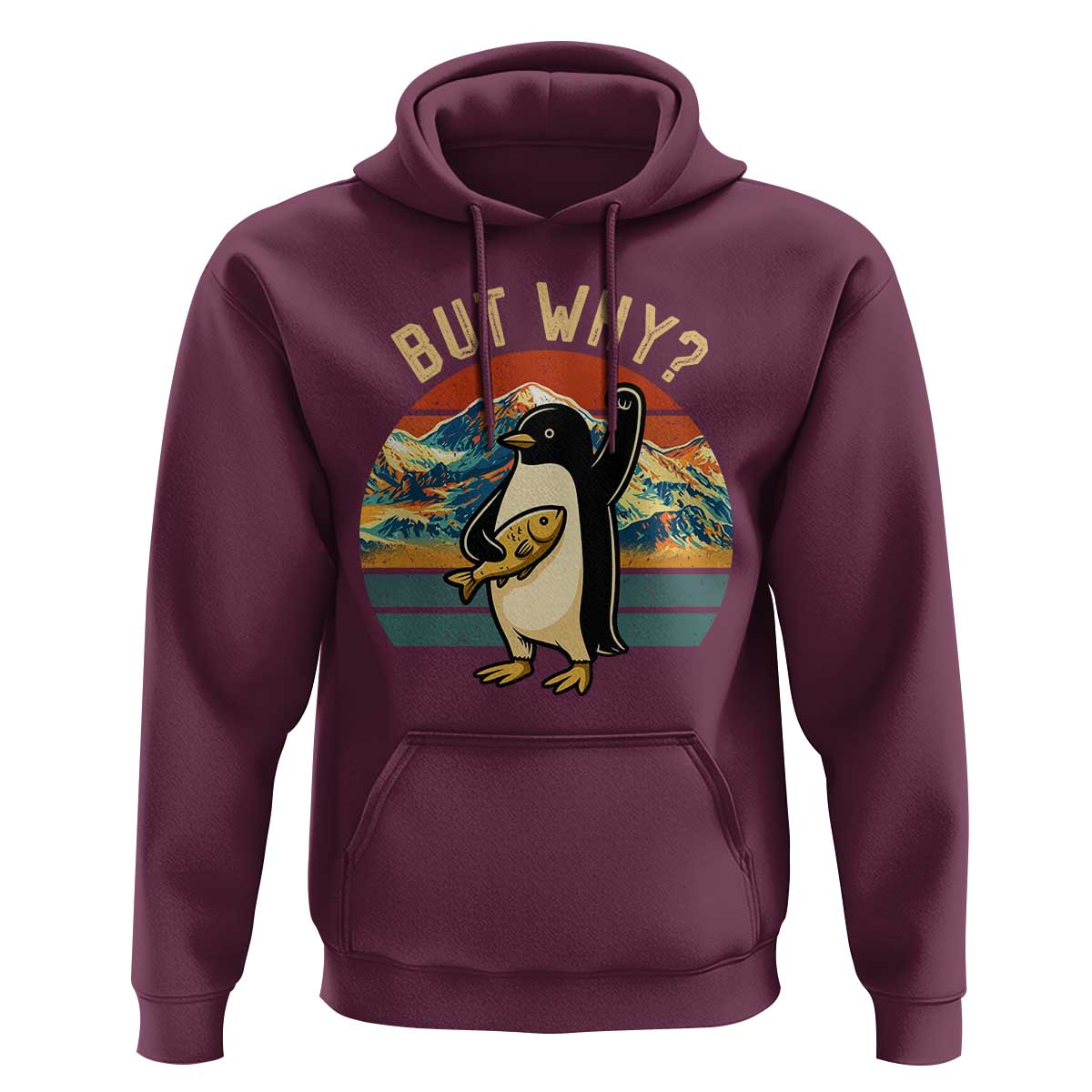 But Why Penguin Hoodie Nihilist Penguin Mountain Hiking