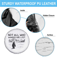 But Why Penguin Spare Tire Cover Not All Who Wander Are Lost