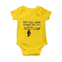 But Why Penguin Baby Onesie Not All Who Wander Are Lost