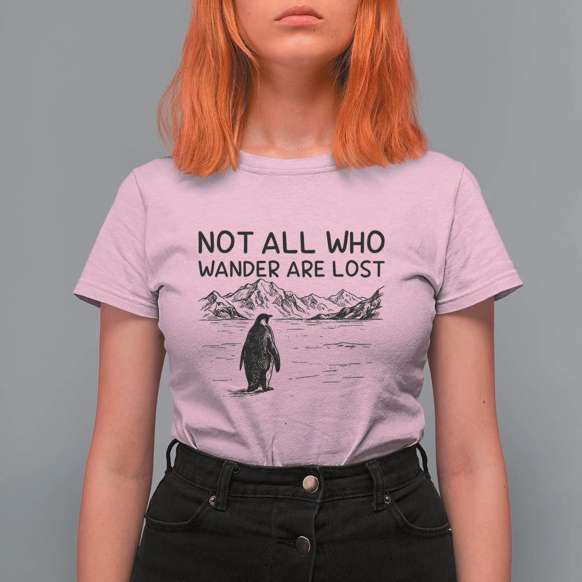 But Why Penguin T Shirt For Women Not All Who Wander Are Lost