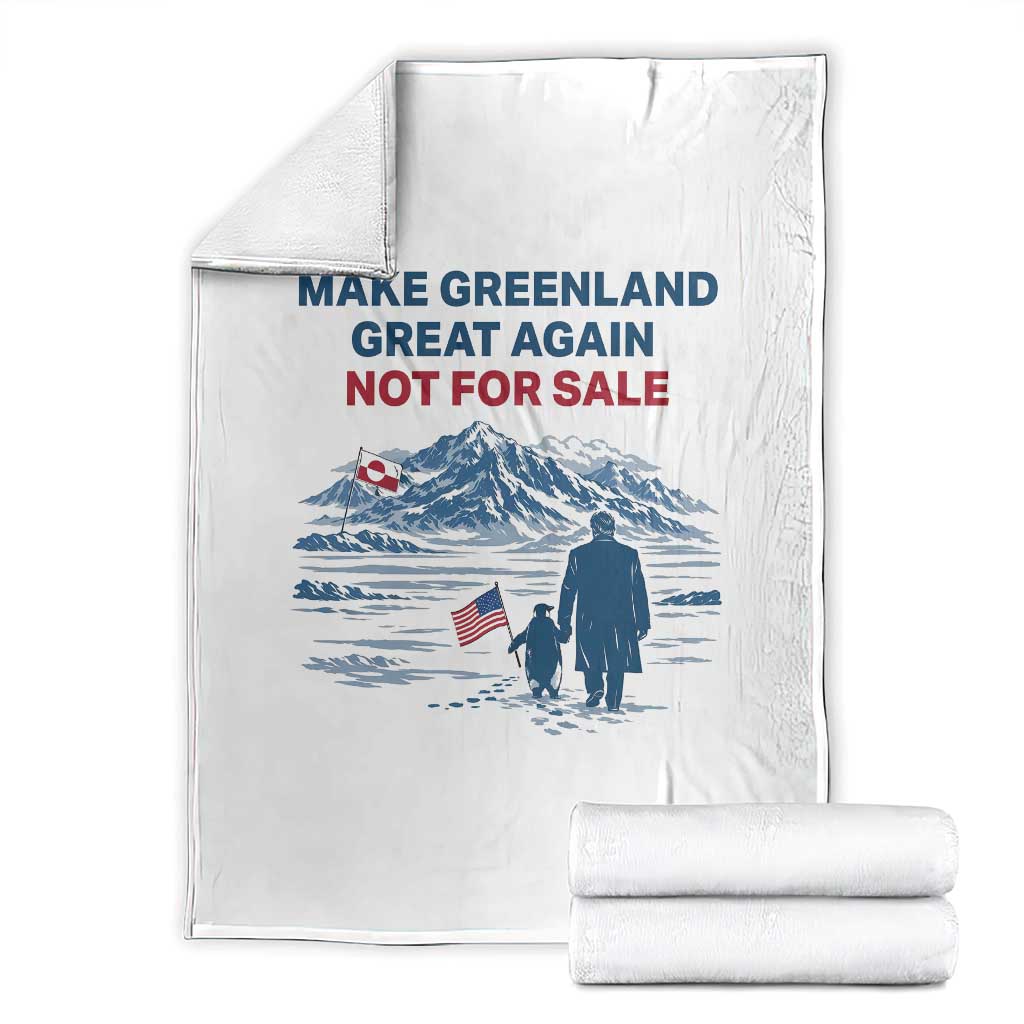 Greenland Is Not for Sale Throw Blanket Funny Nihilist Penguin Greenland Political Meme FDT
