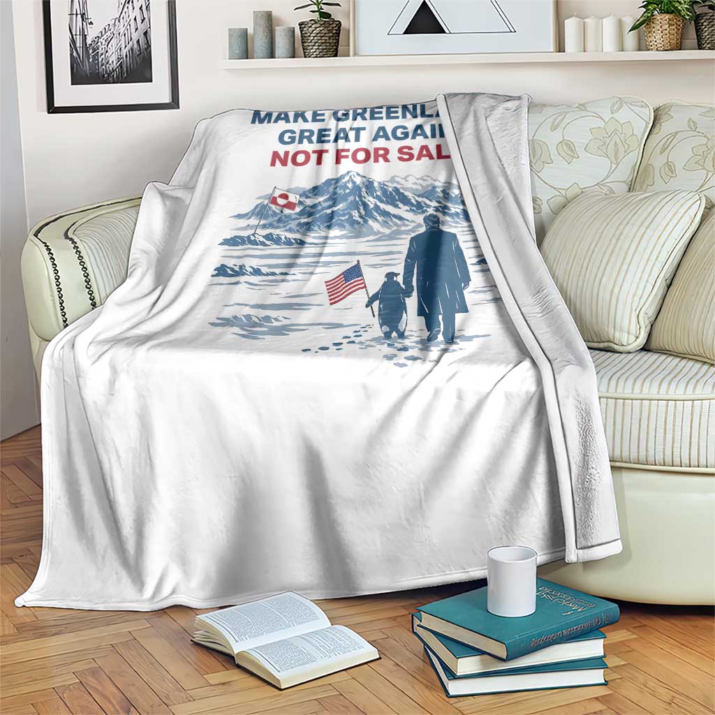 Greenland Is Not for Sale Throw Blanket Funny Nihilist Penguin Greenland Political Meme FDT